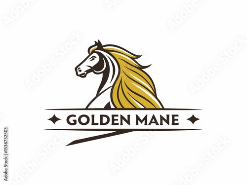 Bold, stylized logo featuring a horse's head with a strong mane and a red/black design.