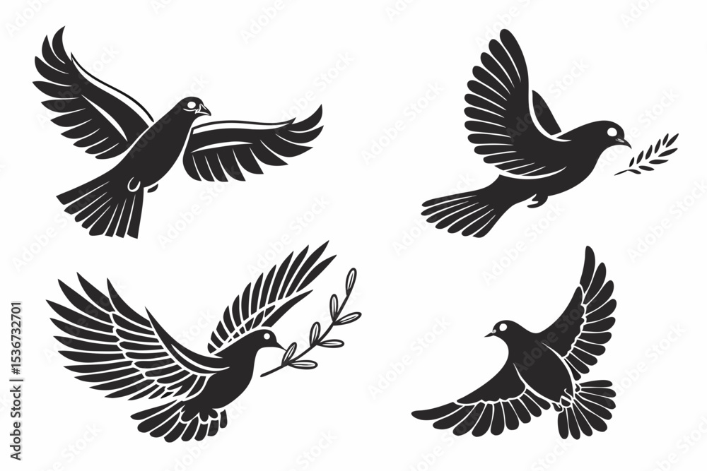 Fototapeta premium set of birds