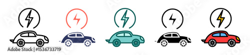 Electric Car multiple icon