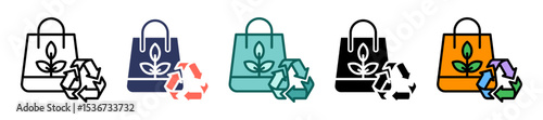 Reusable Bag multiple icon