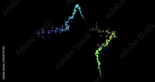 Particles Forming Star Trail In 4K.Glitter Particle Star Trail for Awards, Anniversary, Weddings, Valentine's Day, and Festival. Abstract love-themed BG.Glitter Star Trail on BG.
