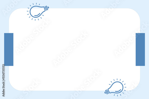 blue text frame for any text with paper clip
