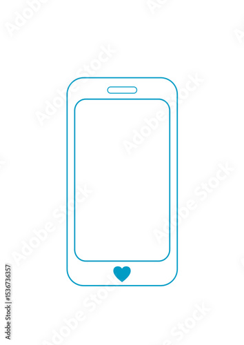 smart phone with blank screen Modern Smartphone Illustration – Minimal Flat Design