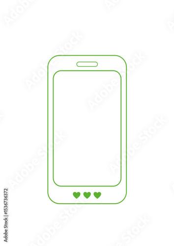 smart phone isolated on white Modern Smartphone Illustration – Minimal Flat Design