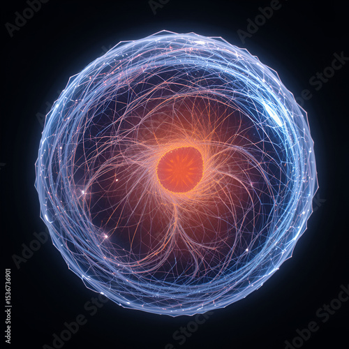 Human blastocyst, embryo biopsy after IVF or ICSI for preimplantation genetic screening, 3D illustration