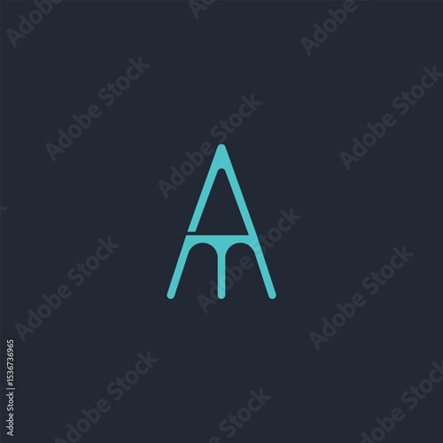 letter a m logo design