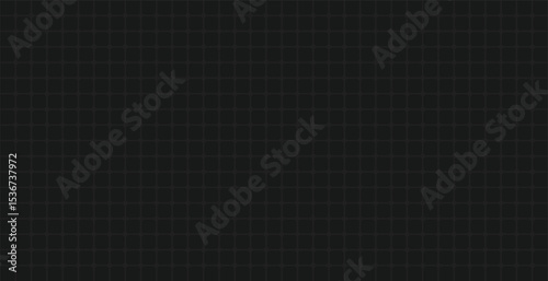 A darkly rendered matrix displays a structured grid pattern. Soft contrasts define square shapes, creating a subtle, consistent, and ordered array on a flat surface.