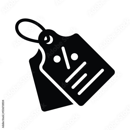 Check out ready to use glyph icon of discount tag