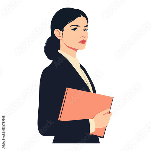 Business lady in suit,vector