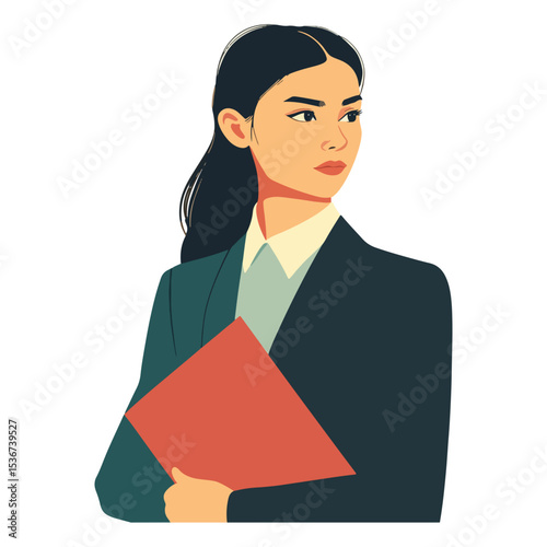 Business lady in suit,vector