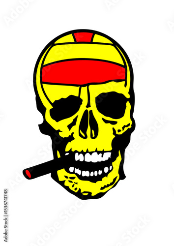 tete de mort waterpolo ballon logo club