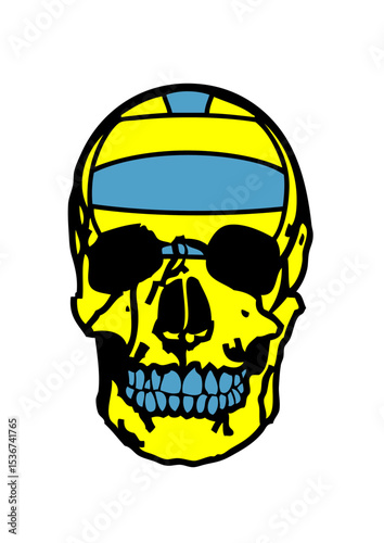 tete de mort waterpolo ballon logo club