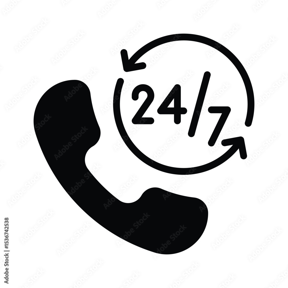 Obraz premium A handy icon of call service designed in glyph style