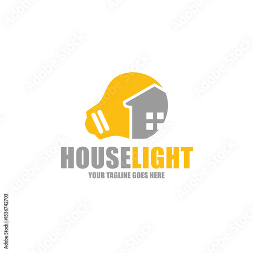 House light logo design vector. House light logo vector illustration