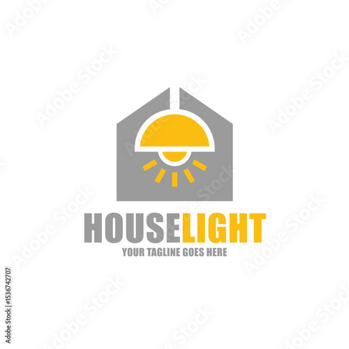 House light logo design vector. House light logo vector illustration