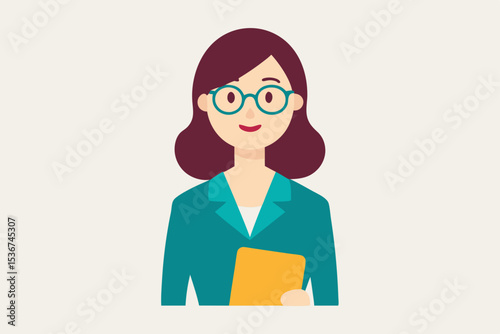 Professional Woman Teacher or Businessperson Illustration