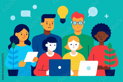 Diverse Team Collaboration Fostering Innovation and Creative Solutions