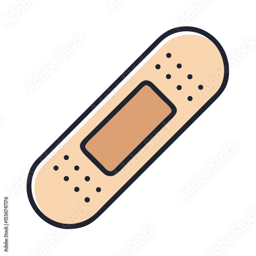 Bandage on a plain background illustrating basic first aid supplies and their essential role in minor wound treatment