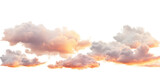 colorful sunset clouds isolated on white or transparent png