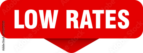 low rates sticker. low rates sign on transparent background