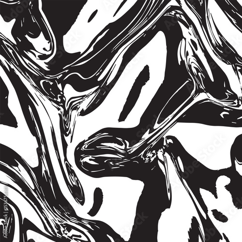 Stunning Black and White Marble Texture Abstract Art Background