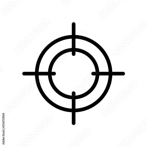 Crosshair, Hunting – Vector Icon