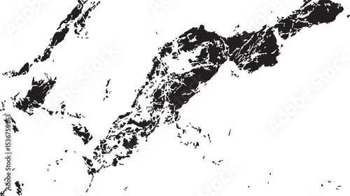 Abstract Ink Blot Black and White Texture