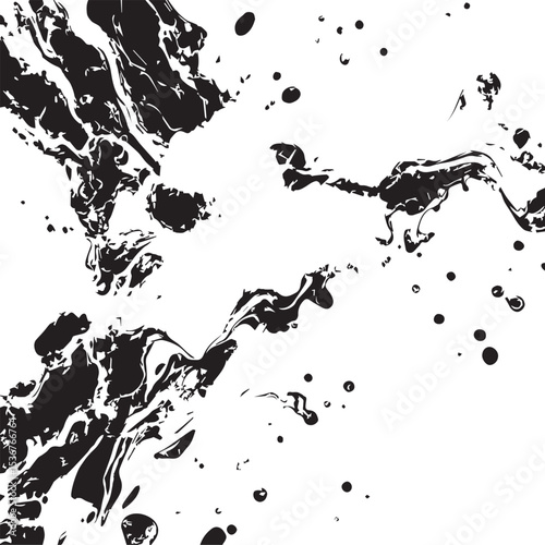 Dramatic Black and White Ink Texture