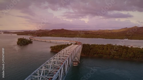 Wallpaper Mural San Juanico Bridge, Sunset over the bridge looking towards Samar Torontodigital.ca
