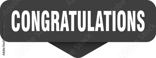 congratulations sticker. congratulations sign on transparent background