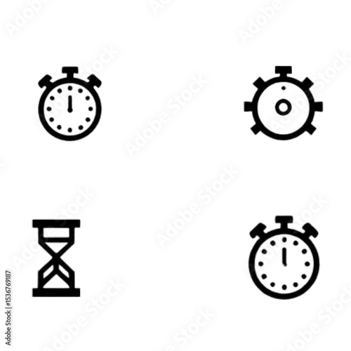 alarm clock collection vector illustration