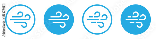 Wind set icon, vector illustration