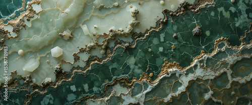 green moss on the rock