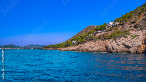 Cap del Pinar Viewpoint, Son Servera Sea Coast, Mediterranean Sea, Mallorca, Balearic Islands, Spain, Europe