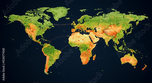 Global Topography: A Detailed World Map