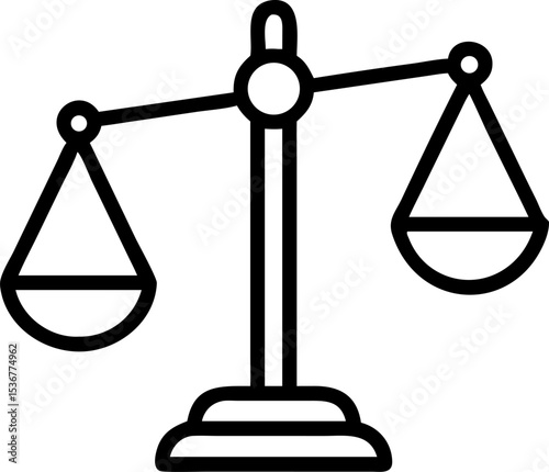 Silhouette of a Balance Scale Tipping to One Side Representing Imbalance