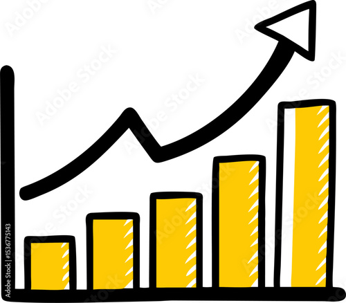 Silhouette Bar Graph with One Taller Bar Chart Design