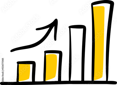 Silhouette Bar Graph with One Taller Bar Simple Chart Design