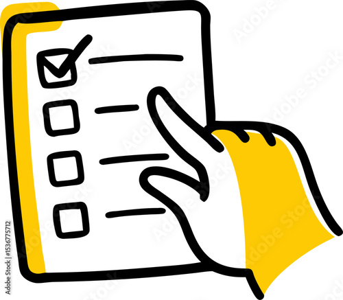 Hand Silhouette Placing Checkmark Icon Vector Graphic vector