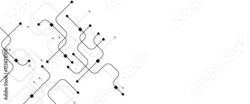 Abstract background with technology circuit board texture. Modern electronic motherboard texture. Creative idea for internet technology. Tech concept for header, web banner, website, presentation.