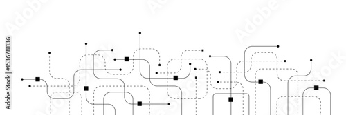 Technology abstract background with circuit board texture. Creative idea AI banner. Internet technology. Tech concept for poster, header, web banner, website, presentation.