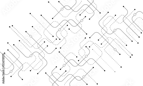 Abstract background with technology circuit board texture. Modern electronic motherboard texture. Creative idea for internet technology. Tech concept for header, web banner, website, presentation.