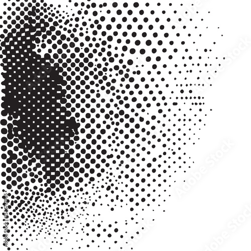 Halftone Pattern Black and White Dotted Texture Background