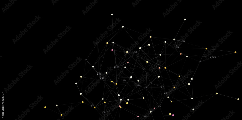 Fototapeta premium Stock photo of abstract network connections. Ideal for technology, communication, and global concepts.