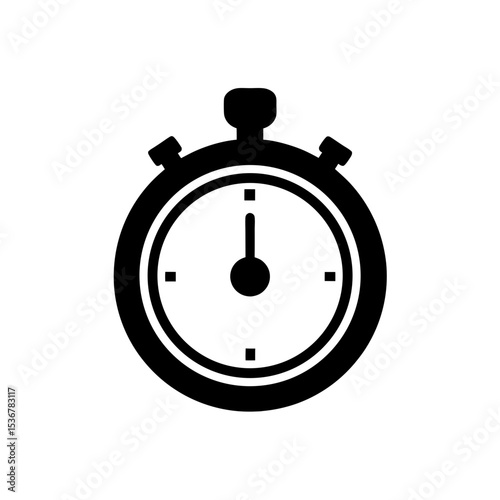 Stopwatch Icon Vector Flat Clean