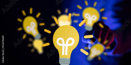 Boost your creativity! Find innovative solutions with our stock photo of lightbulb ideas.