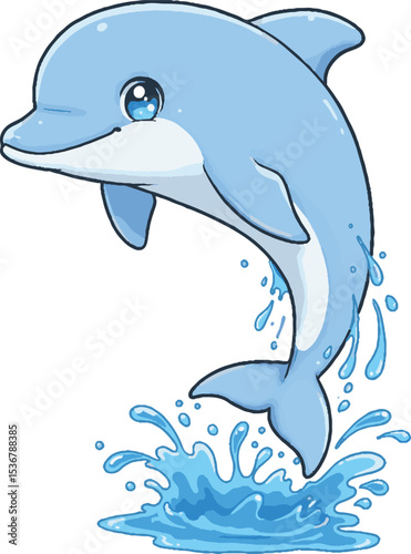 dolphin colorful swiming vector design