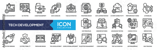 Tech Development Line Icon Collection