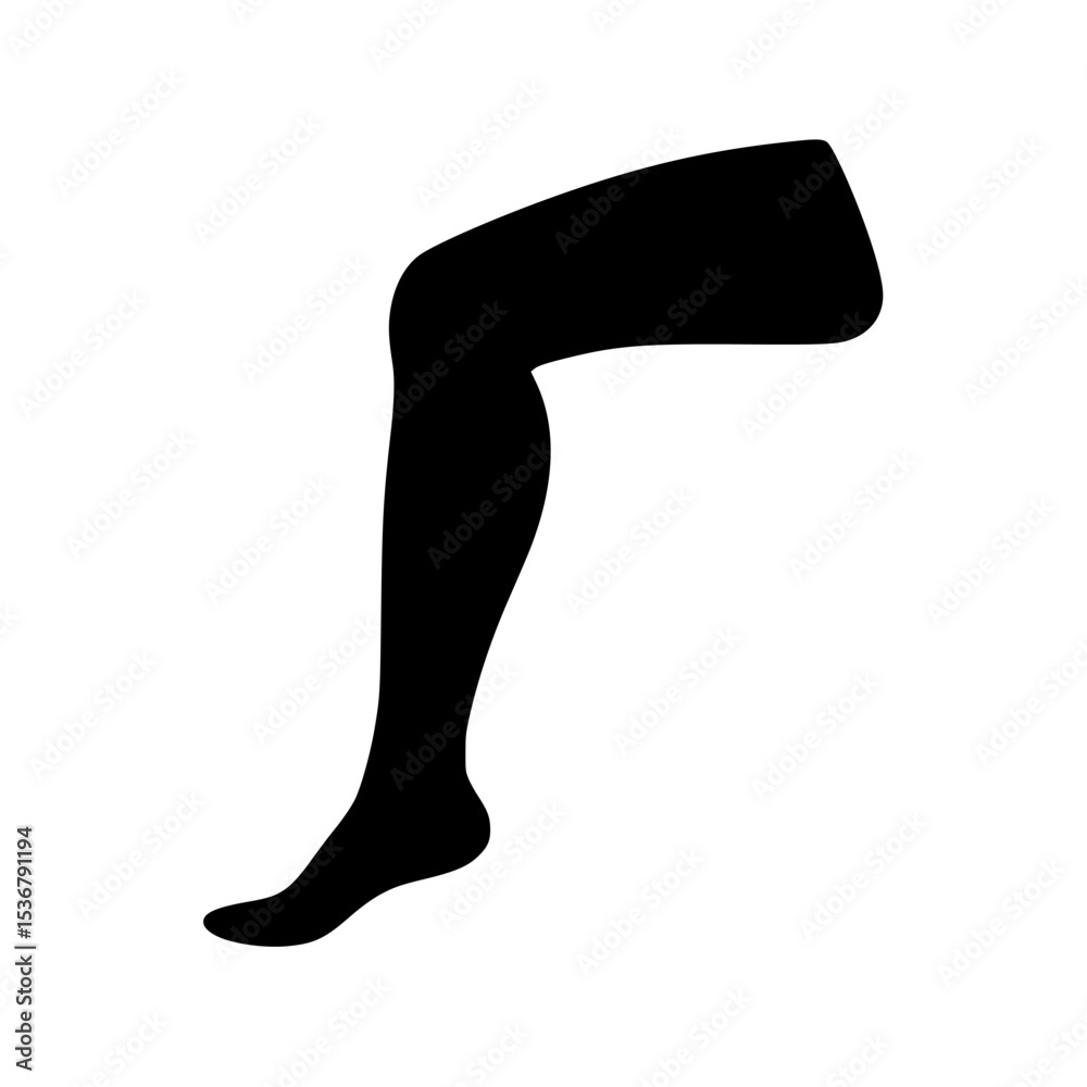 female legs in black vectore