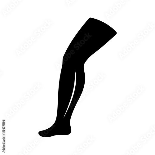 female legs in black stockings